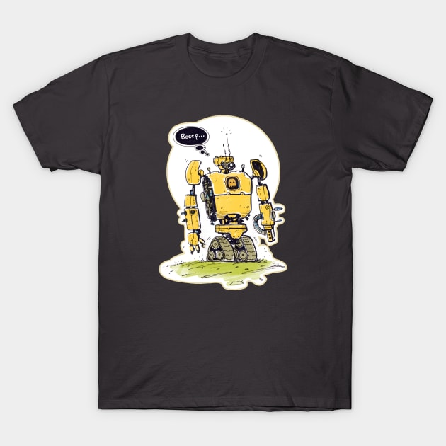 robot beep T-Shirt by INKSPACE